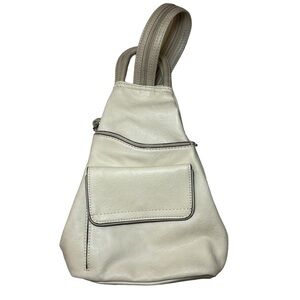 Naturalizer Faux Leather Backpack in Off White